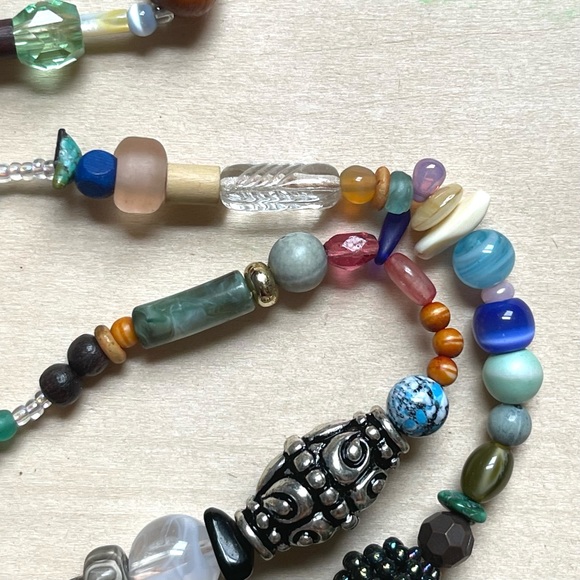 HANDMADE GLASS NECKLACE | Glass Chunkies One of a Kind Readymade Necklace - Picture 6 of 9